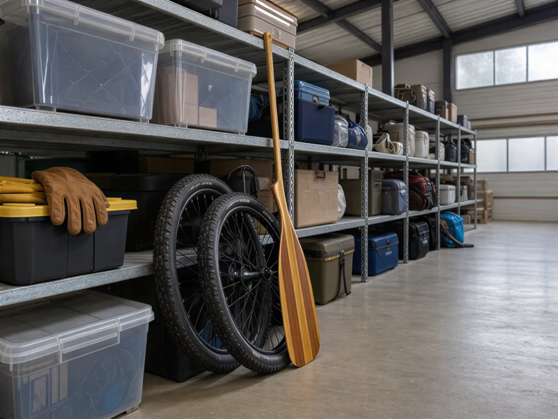 Ein Kunde öffnet das Tor zu seiner privaten Mietgarage.